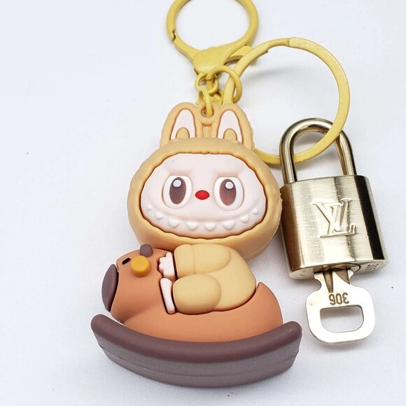 Authentic Louis Vuitton Lock & Key with Labubu Keychain, Keycharm - Picture 9 of 10